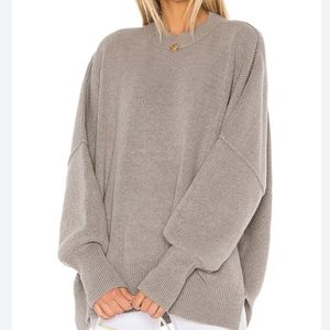 Free people easy street tunic sweater knit gray